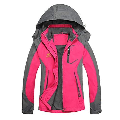 JOGERBRO Womens Waterproof Hooded Rain Jacket Lightweight Windproof Windbreaker JOGERBRO Womens Waterproof Hooded Rain Jacket Lightweight Windproof Windbreaker